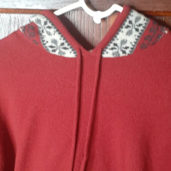 Eddie Bauer Hooded Sweater 100% Lambswool - Picture 5 of 5